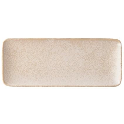 Πιατέλα σερβιρίσματος WHITE FADE 29,5 x 12 cm, μπεζ, κεραμικό, MIJ