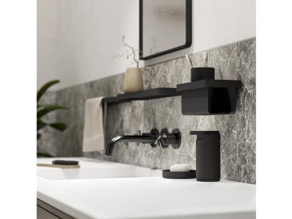 Δοχείο για οδοντόβουρτσα RIM 14 cm, μαύρο, αλουμίνιο, Zone Denmark