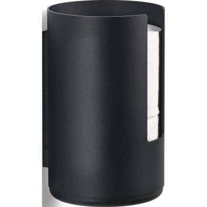Θήκη για επιπλέον χαρτί υγείας RIM 22 cm, επιτοίχια, σε μαύρο, από αλουμίνιο, Zone Denmark