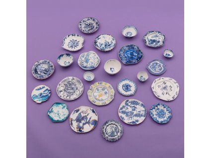 Βαθύ πιάτο DIESEL CLASSICS ON ACID ARABIAN 25 cm, μπλε, από πορσελάνη, Seletti