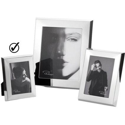 Κορνίζα φωτογραφίας MODA 10 x 15 cm, ασημί, από νικέλιο, Philippi