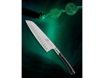 Μαχαίρι Santoku EDONIST 18 cm, από ανοξείδωτο ατσάλι, μαύρο, Lion Sabatier