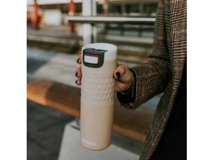 Κούπα θερμός ETNA GRIP 500 ml, μπεζ βαρέλια, ανοξείδωτο ατσάλι, Kambukka