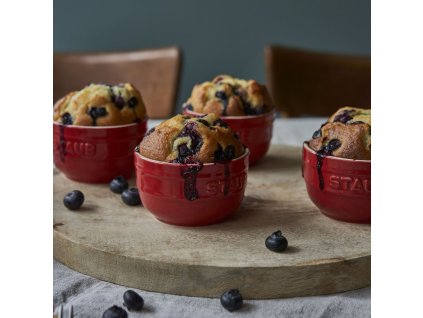 Φόρμα ψησίματος ramekin 9 cm, σετ 4 τεμαχίων, σε κόκκινο, κεραμικό, Staub