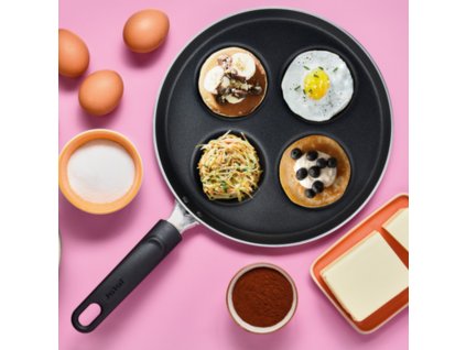 Τηγάνι για τηγανίτες PANCAKE TIME D5292072 25 cm, μαύρο, αλουμίνιο, Tefal