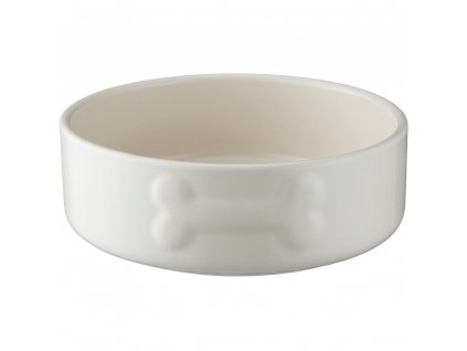 Μπολ για τροφή σκύλου PETWARE 15 cm, λευκό, πήλινο υλικό, Mason Cash