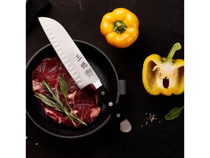 Μαχαίρι Santoku ALPHA POM 18 cm, μαύρο, Güde