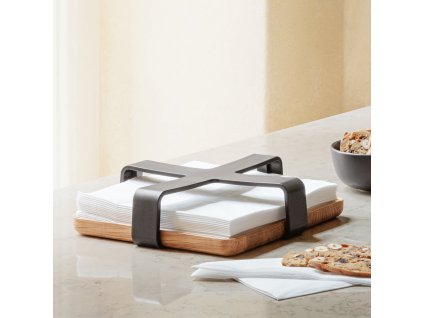 Θήκη για χαρτοπετέτες NORDIC KITCHEN 19 x 5 cm, σε μαύρο, από πλαστικό/μπαμπού, Eva Solo
