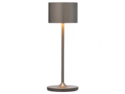 Φορητή επιτραπέζια λάμπα FAROL MINI 19,5 cm, LED, σε γκρι μεταλλική απόχρωση, από αλουμίνιο, Blomus