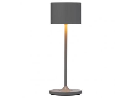 Φορητή επιτραπέζια λάμπα FAROL MINI 19,5 cm, LED, σε ζεστό γκρι, από αλουμίνιο, Blomus