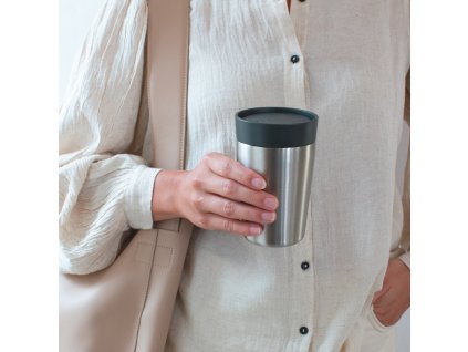 Κούπα θερμός MAKE & TAKE 200 ml, σκούρο γκρι, ατσάλι, Brabantia