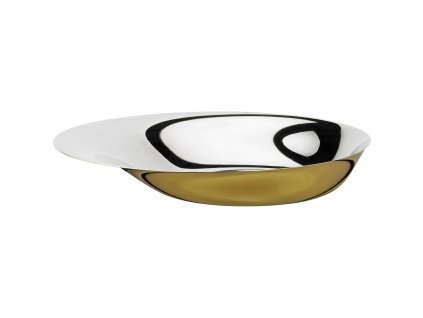 Μπολ για φρούτα NORMAN FOSTER 36 cm, ασημί / σε χρυσό, από ανοξείδωτο ατσάλι, Stelton