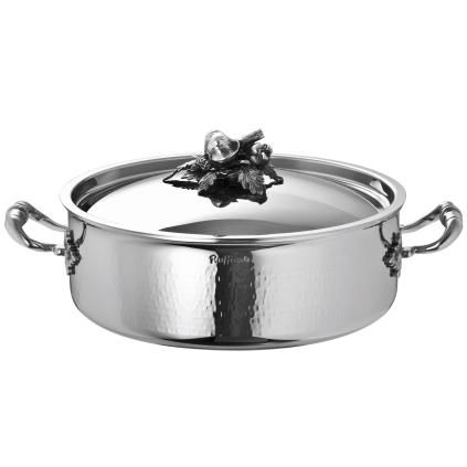 Χαμηλή κατσαρόλα OPUS PRIMA 26 cm, ασήμι, ανοξείδωτο ατσάλι, Ruffoni