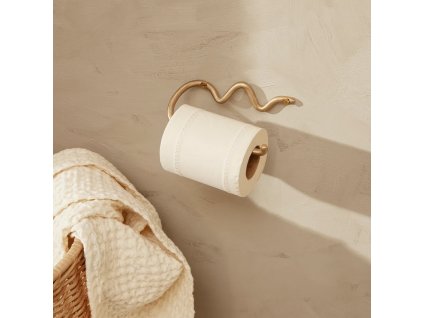 Στήριγμα για χαρτί υγείας CURVATURE 15 cm, ορείχαλκος, LIVING
