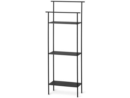 Μονάδα ραφιών DORA 30 x 79 cm, μαύρο, ανοξείδωτο ατσάλι, σταθερό LIVING