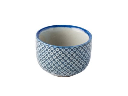 Σάκε φλιτζάνι SHIBORI 30 ml, μπλε, κεραμικό, MIJ