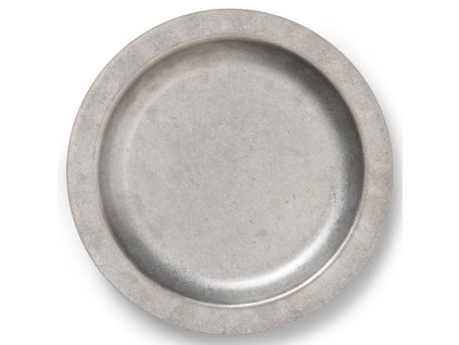Πιάτο γεύματος TUMBLED 20 cm, ασημί, ανοξείδωτο ατσάλι, σταθερό LIVING