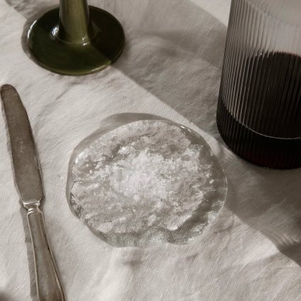 Σουβέρ MOMENTO 11 cm, σετ 2 τμχ, ανοιχτό, γυαλί, σταθερό LIVING