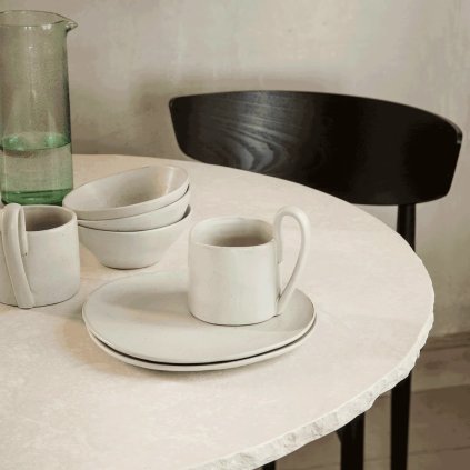 Φλιτζάνι καφέ FLOW 360 ml, λευκό, ψαμμίτης, σταθερό LIVING