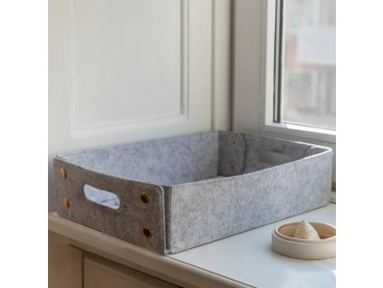 Σετ οργάνωσης γραφείου TRAY, σετ 3 τμχ, φως γκρι, φελλός, Umage