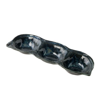 Μπολ για σάλτσα TRIPLE POD 3 x 40 ml, μπλε, κεραμικό, MIJ
