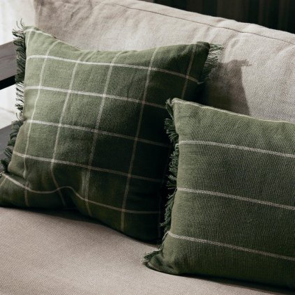 Διακοσμητικό μαξιλάρι CALM 60 x 40 cm, ελιά, βαμβακερό / λινό, σταθερό LIVING