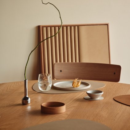 Σουπλά CURVE NUPO 37 x 44 cm, χακί, δέρμα, LIND DNA