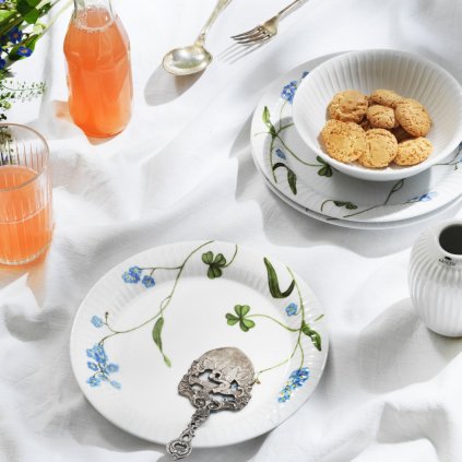 Πιάτο γλυκού HAMMERSHOI SUMMER - FORGET ME NOT 22 cm, λευκό, πορσελάνη, Kähler