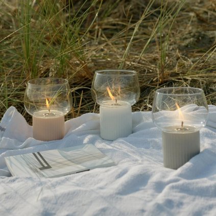 Λάμπα πετρελαίου HYGGE 16 cm, ροζ, ψαμμίτης / γυαλί, RIG-TIG