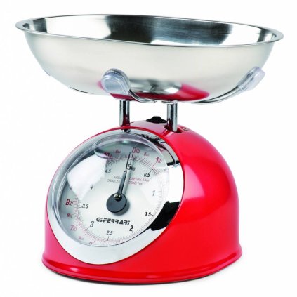 222855 mechanicka kuchynska vaha aska 22 cm cervena g3ferrari