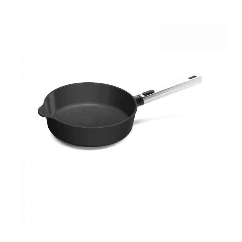 Τηγάνι saute LOGIC PRO XR IND, 24 cm, με καπάκι και αποσπώμενη λαβή, WOLL