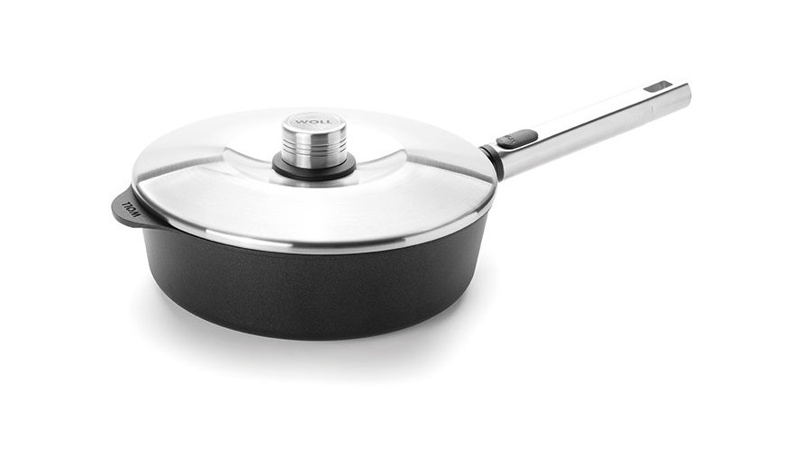 Τηγάνι saute LOGIC PRO XR IND, 24 cm, με καπάκι και αποσπώμενη λαβή, WOLL