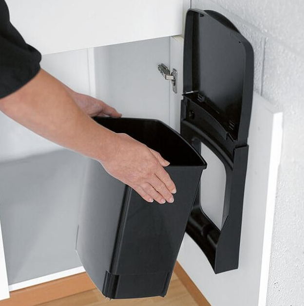 Εντοιχισμένος κάδος, 10 l, μαύρος, Brabantia