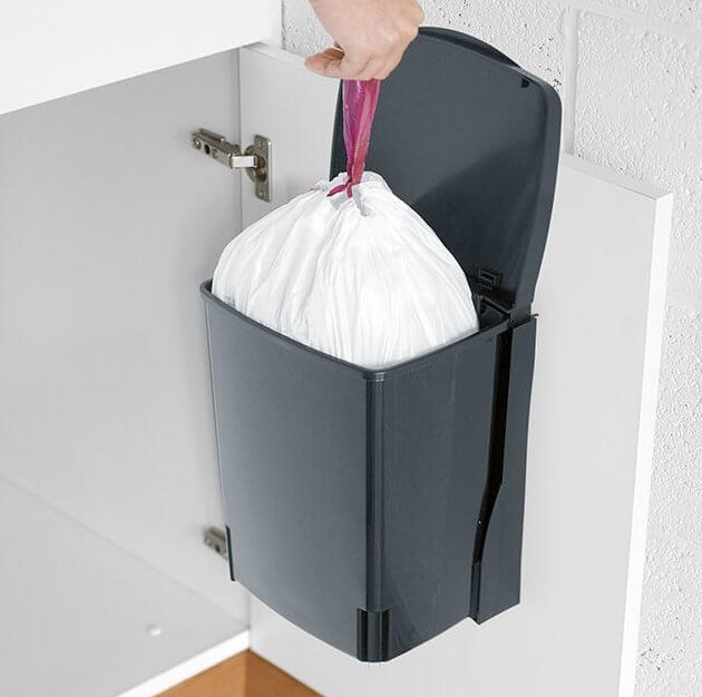 Εντοιχισμένος κάδος, 10 l, μαύρος, Brabantia