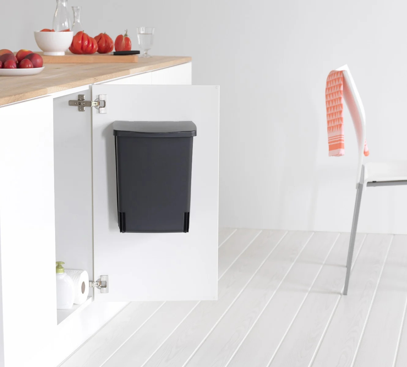 Εντοιχισμένος κάδος, 10 l, μαύρος, Brabantia