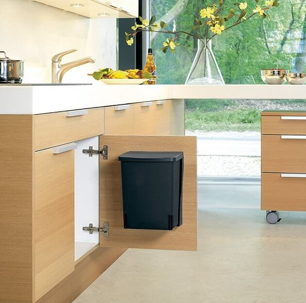 Εντοιχισμένος κάδος, 10 l, μαύρος, Brabantia