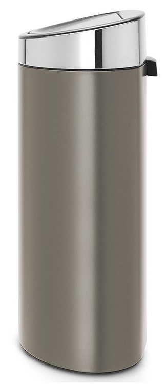 Κάδος με καπάκι αφής TOUCH BIN NEW, 40 l, σε ματ πλατίνα, Brabantia