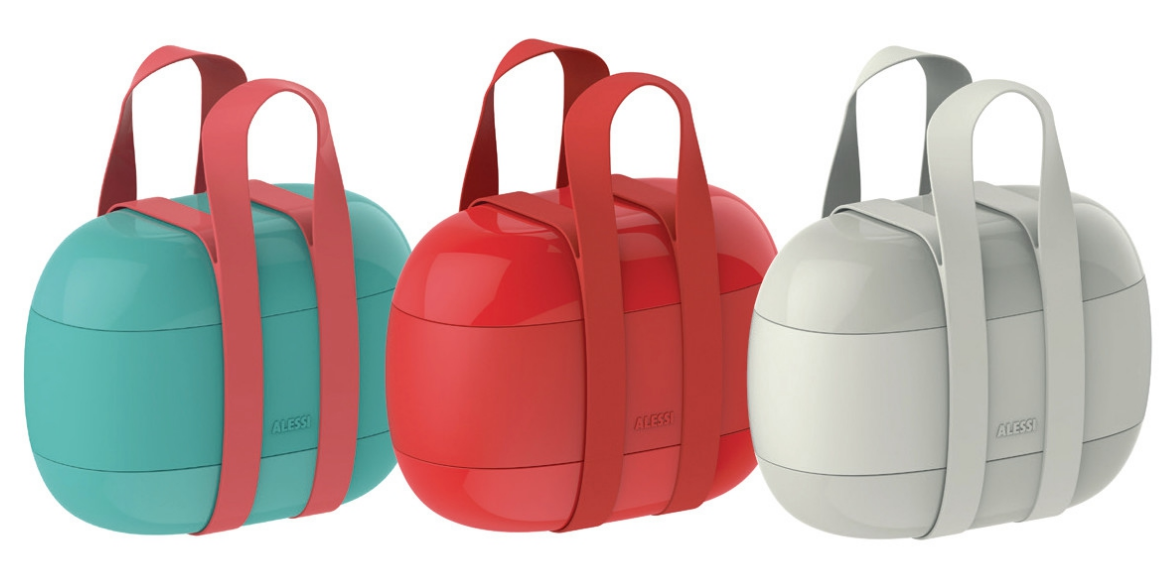 Δοχείο φαγητού FOOD A PORTER, με 2 θέσεις, κόκκινο, Alessi