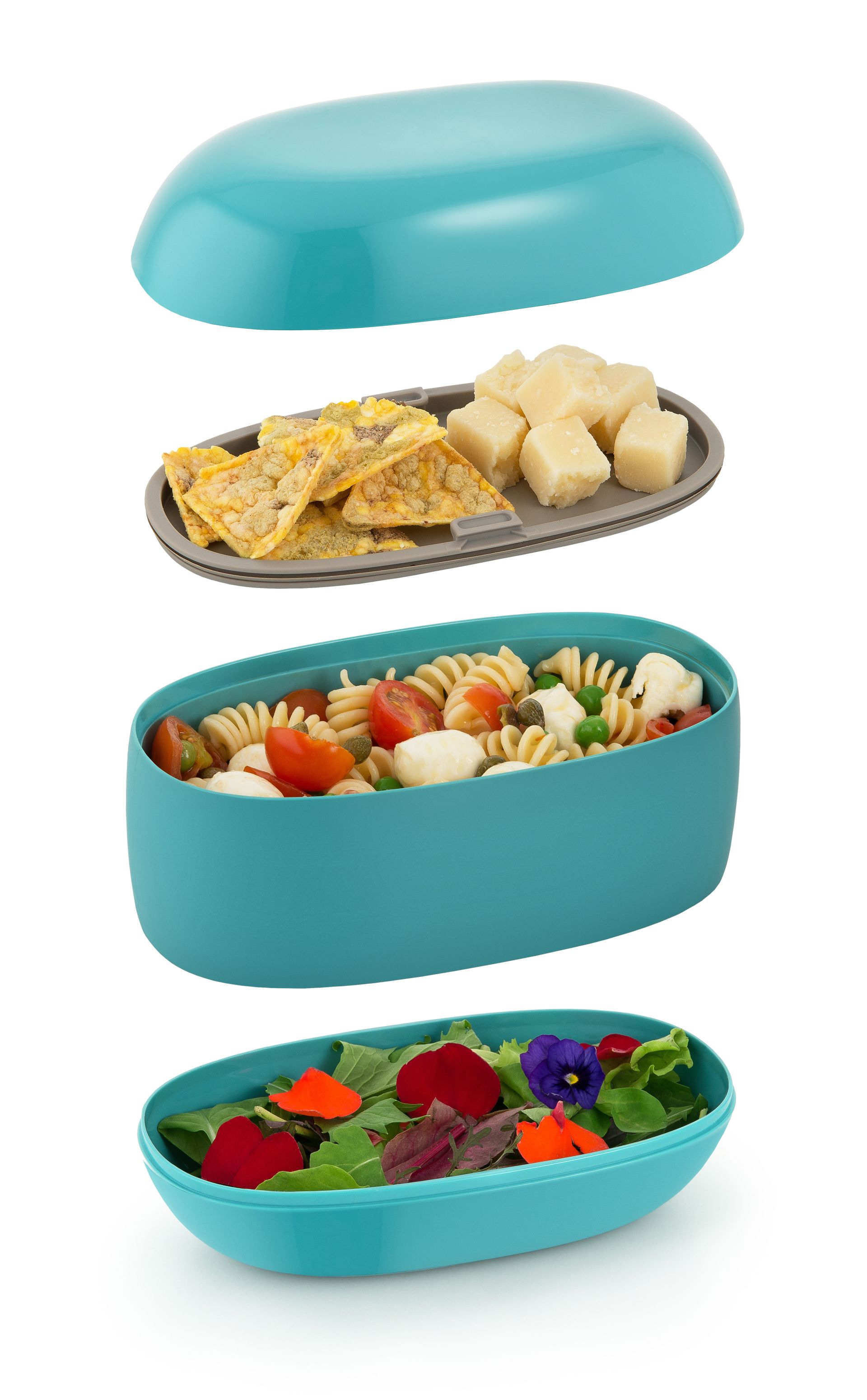 Δοχείο φαγητού FOOD A PORTER, με 2 θέσεις, κόκκινο, Alessi