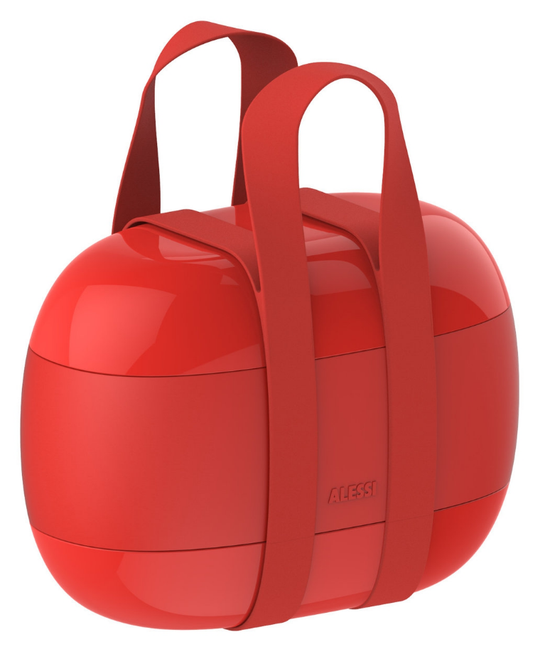 Δοχείο φαγητού FOOD A PORTER, με 2 θέσεις, κόκκινο, Alessi