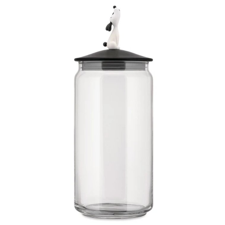 Δοχείο αποθήκευσης τροφής για σκύλους LULAJAR, 1,5 l, μαύρο, Alessi