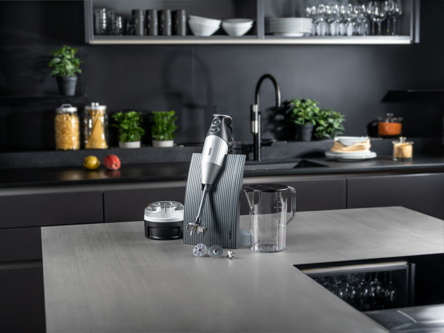 Ραβδομπλέντερ SWISSLINE type D, 200 W, ασημί, Bamix