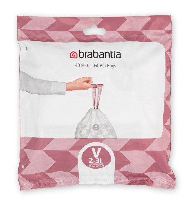 Σακούλες για κάδους απορριμάτων V PERFECTFIT 3 l, 40 τμχ, Brabantia