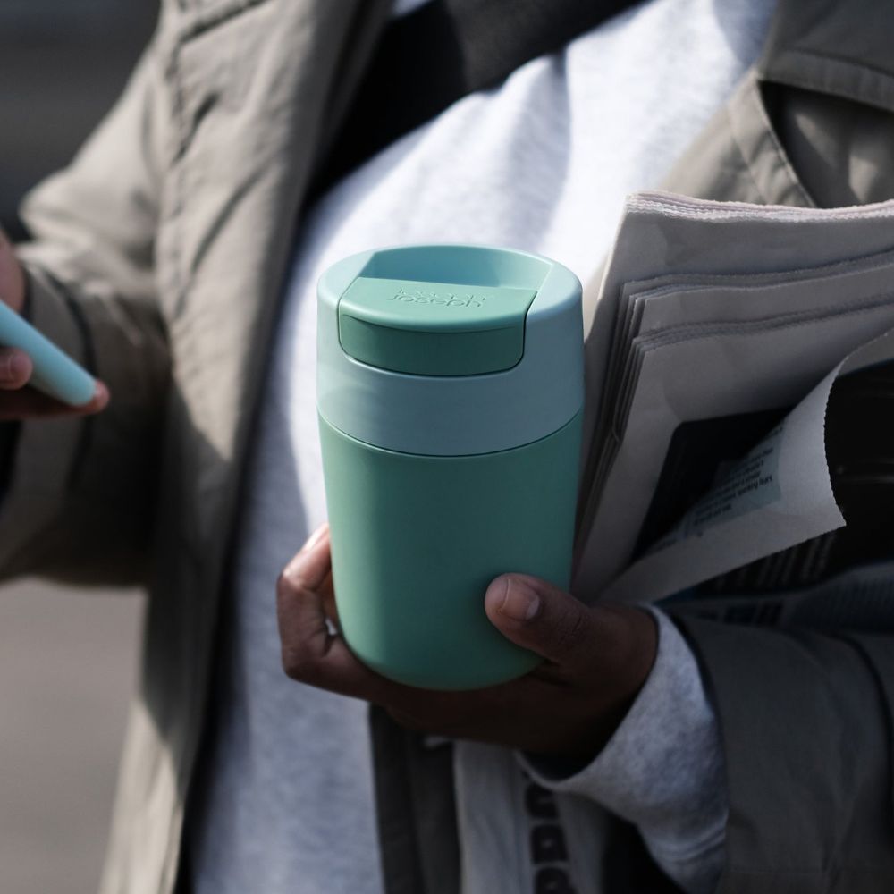 Κούπα θερμός ταξιδίου SIPP 81122, 340 ml, αεροστεγές κλείσιμο, σε πράσινο, Joseph Joseph