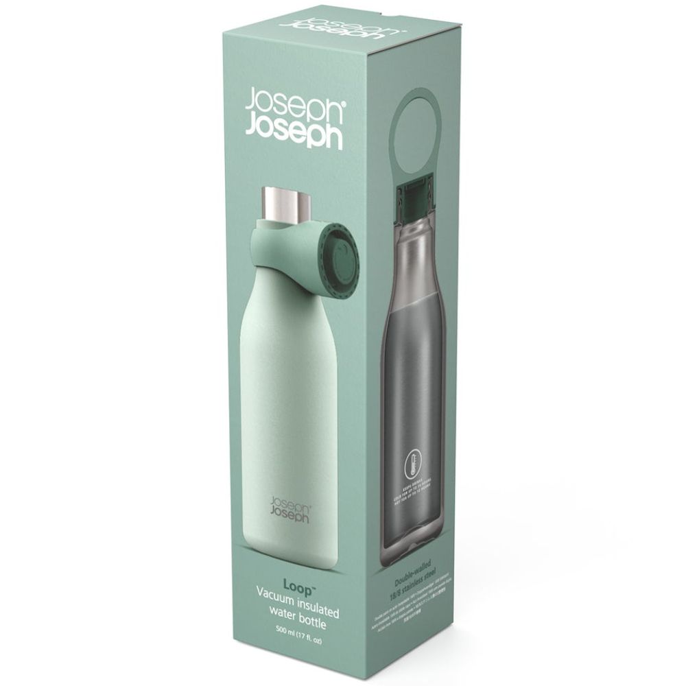 Φιάλη με αεροστεγές κλείσιμο LOOP 81118, 500 ml, σε πράσινο, Joseph Joseph