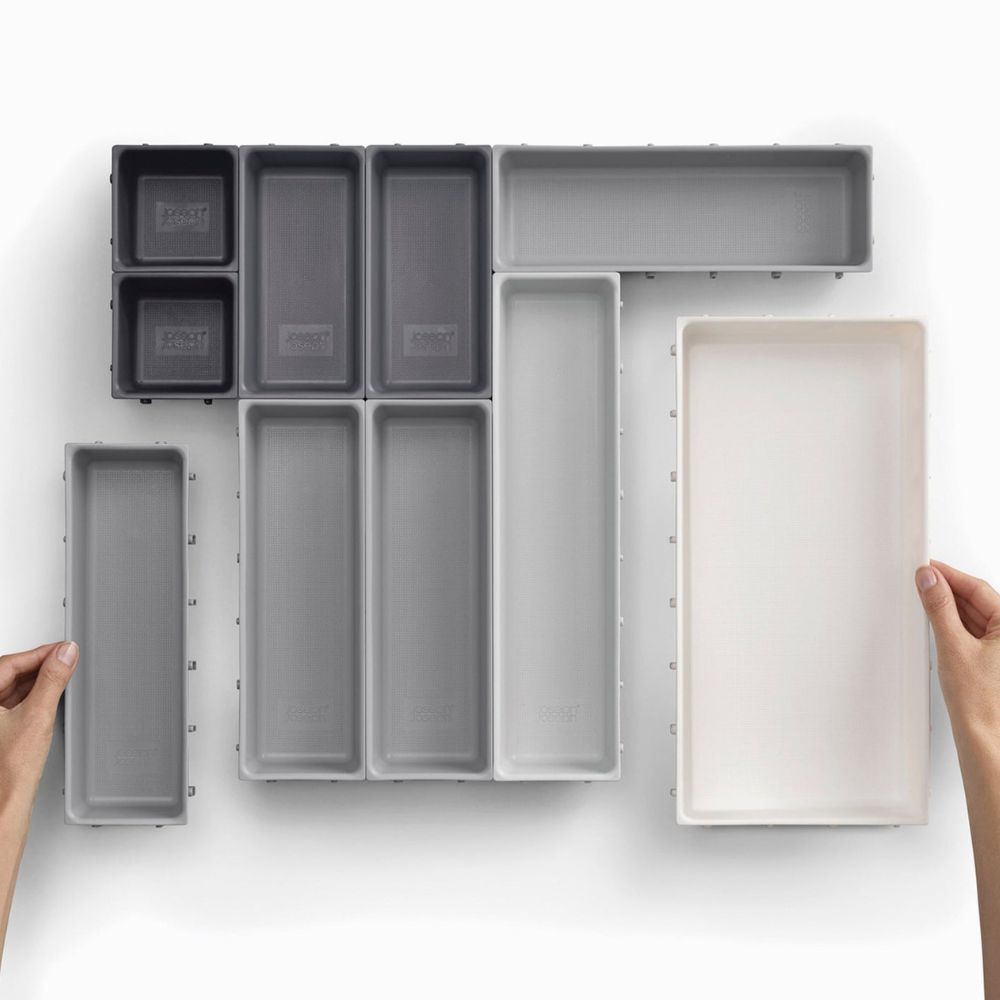 Οργάνωση συρταριών κουζίνας BLOX 85200, σετ 10 τεμαχίων, σε γκρι, Joseph Joseph