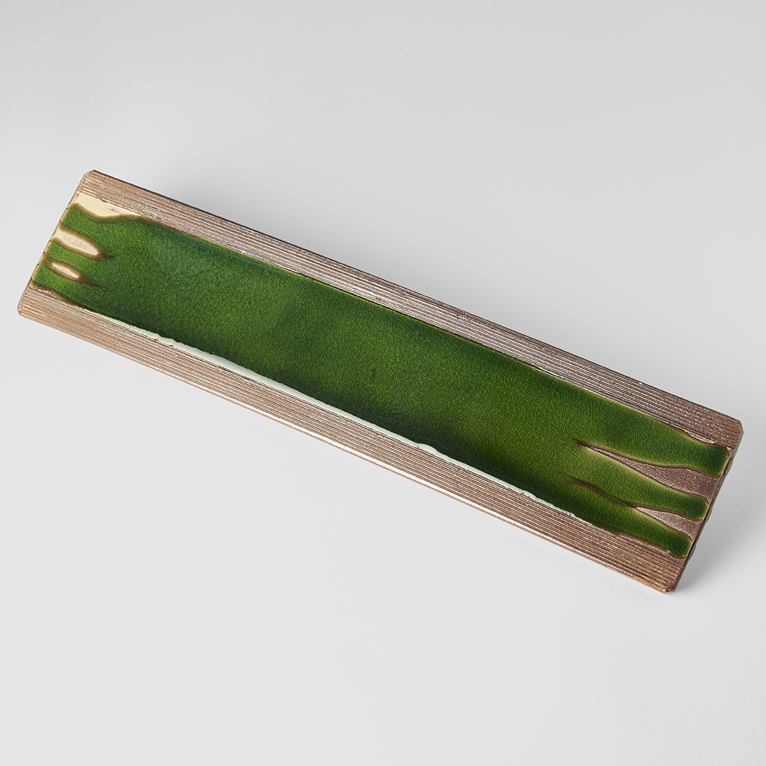 Πιάτο για σούσι και σασίμι EARTH BRIGHT GREEN, 52 x 12 cm, MIJ
