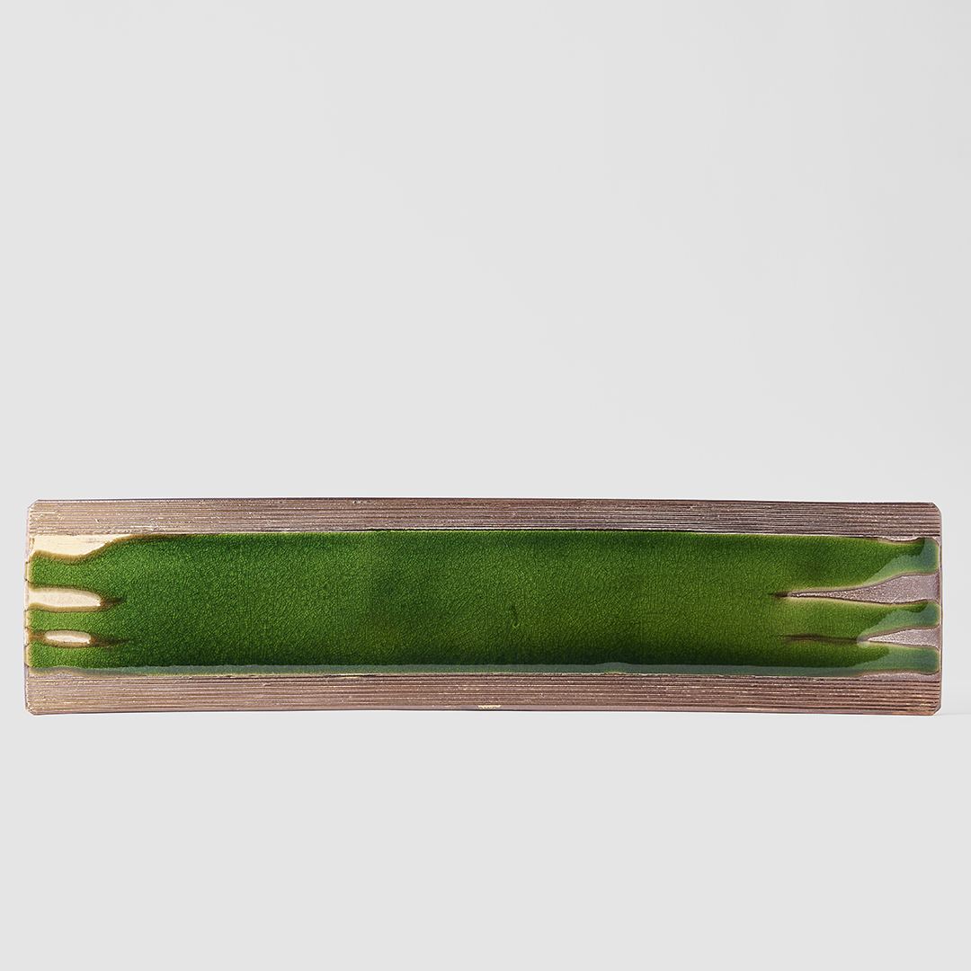 Πιάτο για σούσι και σασίμι EARTH BRIGHT GREEN, 52 x 12 cm, MIJ