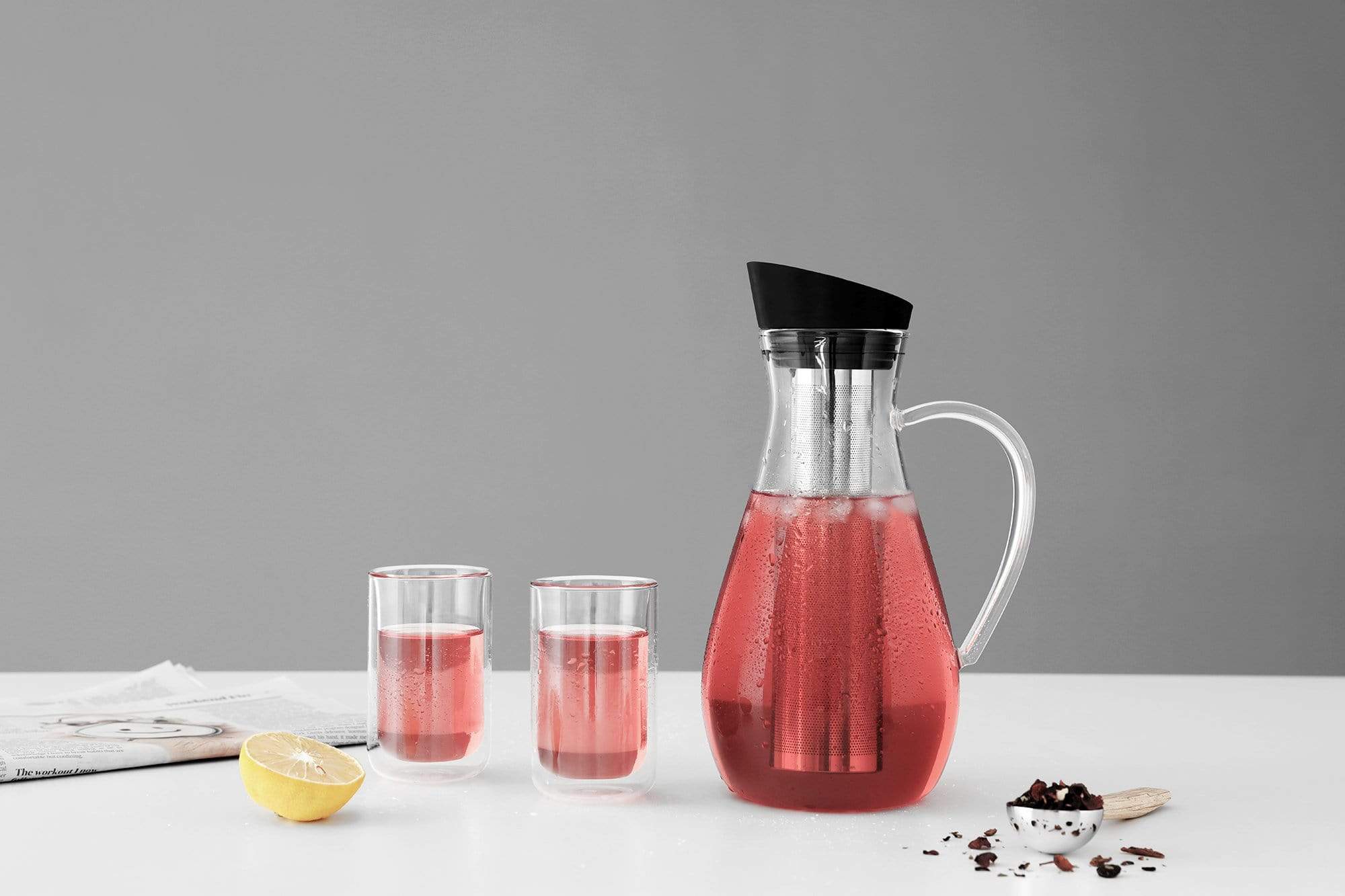 Καράφα παγωμένου τσαγιού INFUSION, 1,4 l, σε μαύρο, Viva Scandinavia