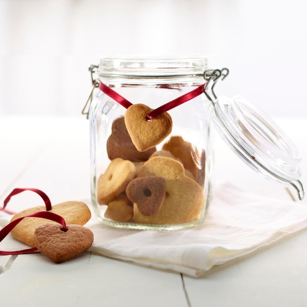 Κουπ πατ για μπισκότα HEART 25 cm, κόκκινο, Lékué